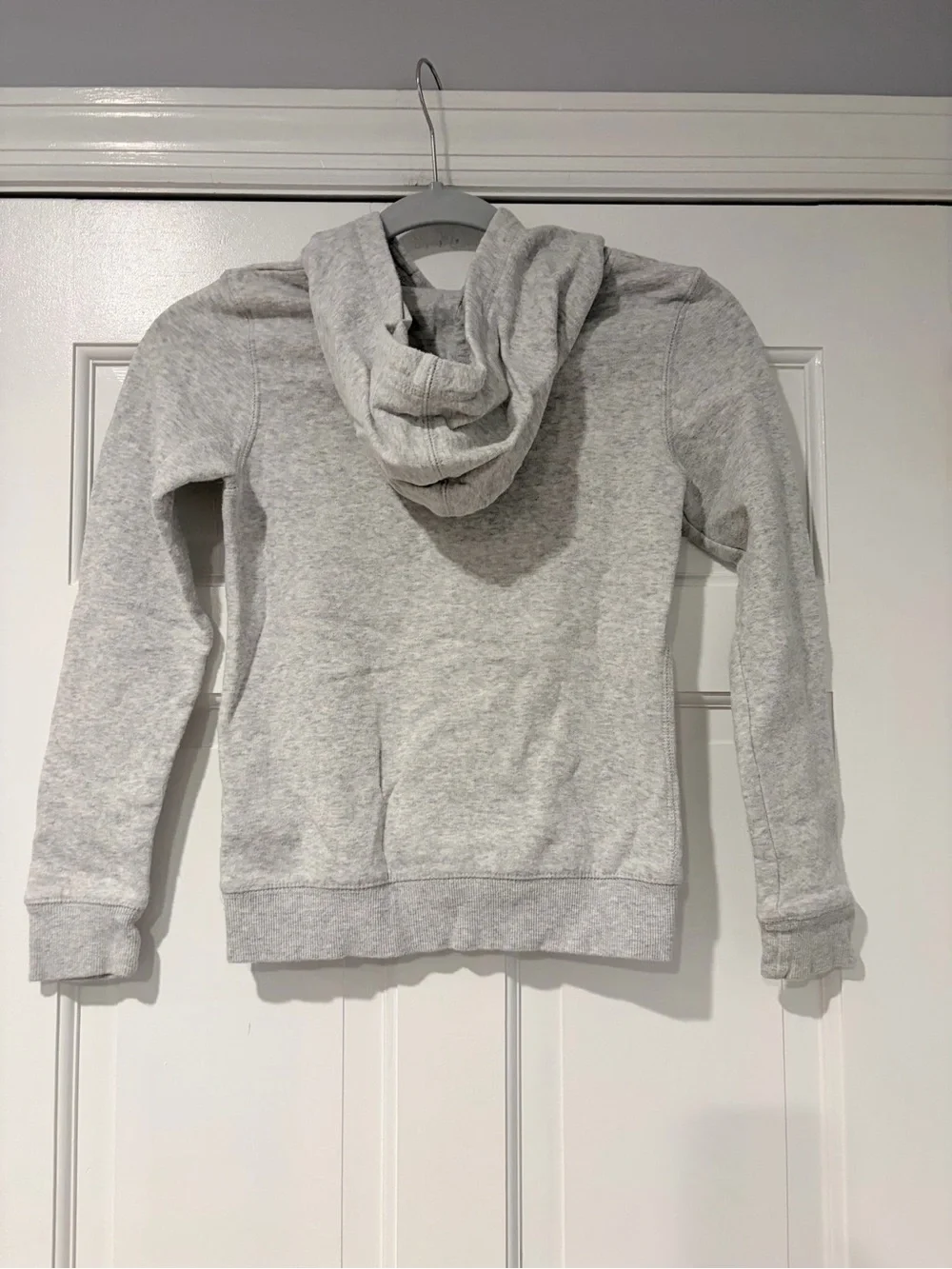 H&M Light Gray Hoodie with Leopard and Floral Graphic